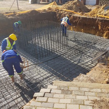 Crew assembling reinforcement